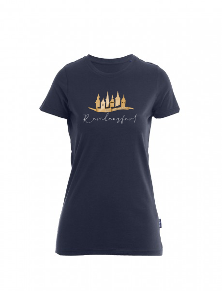 Premium Residenzfest Shirt 2023 - großes Design, Damenschnitt, Rundhals.