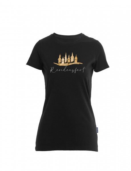 Premium Residenzfest Shirt 2023 - großes Design, Damenschnitt, Rundhals.