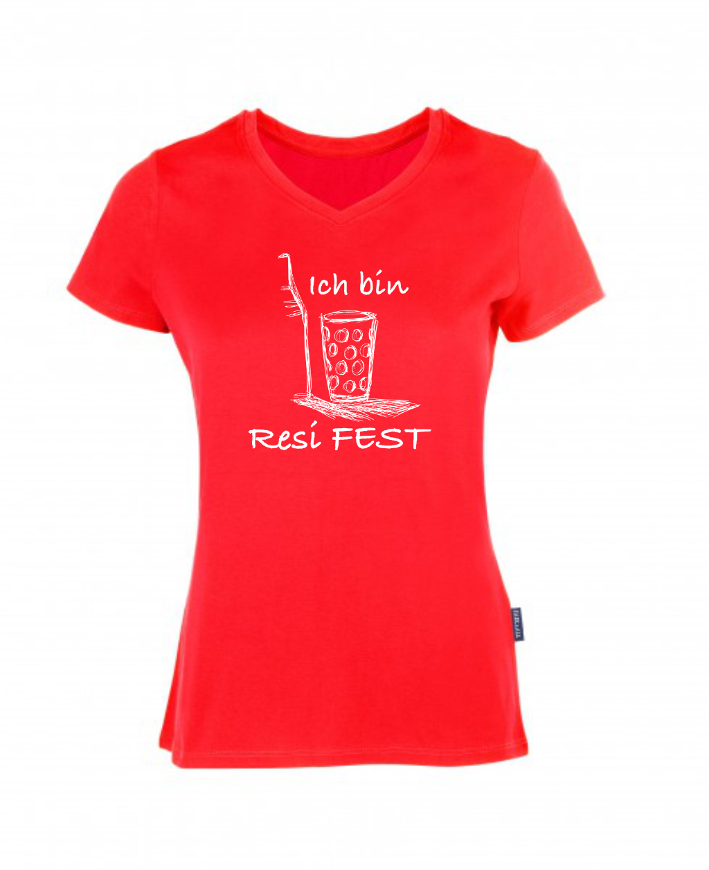 Resi FEST T-Shirt - Damen V-Neck (großes Design)