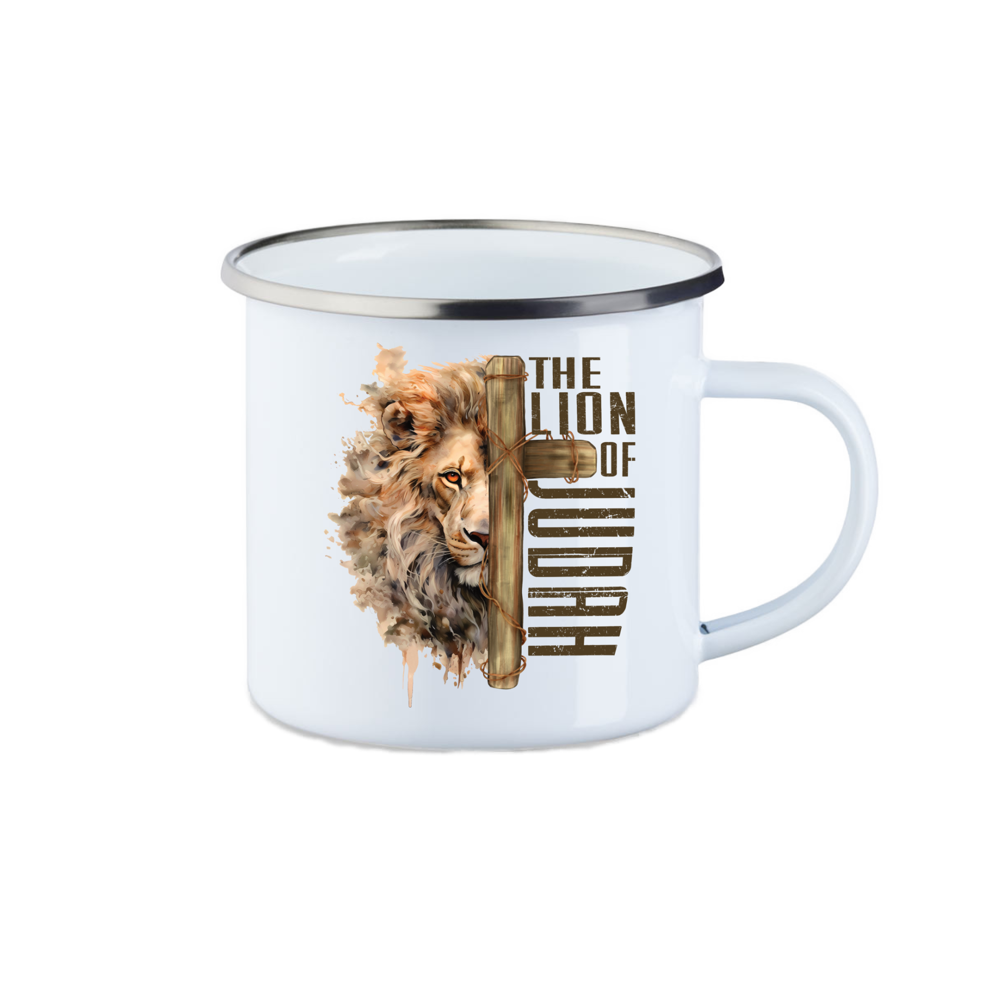 The Lion of Judah als Emailletasse