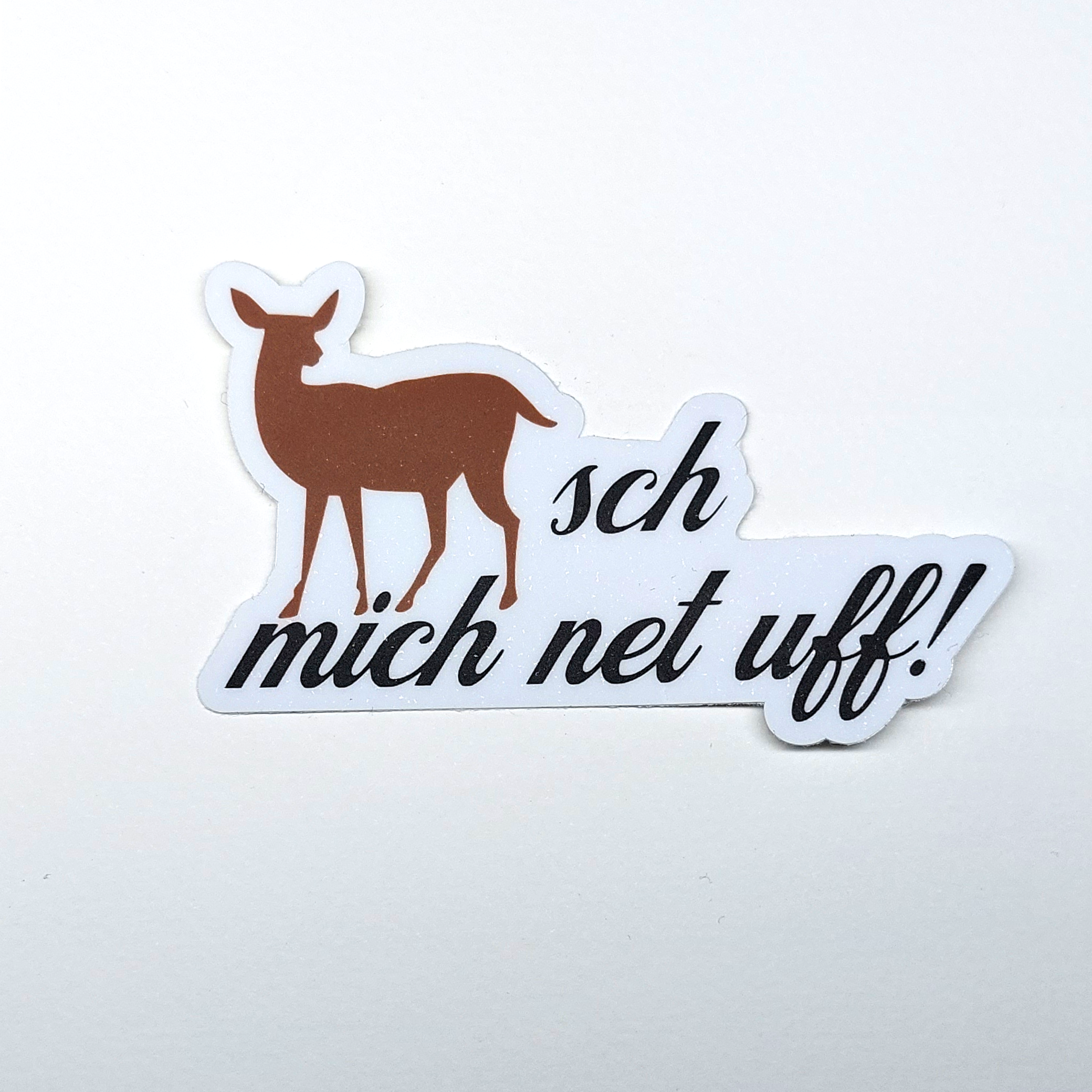 REHsch mich net uff! - Aufkleber Größe: "dezent"