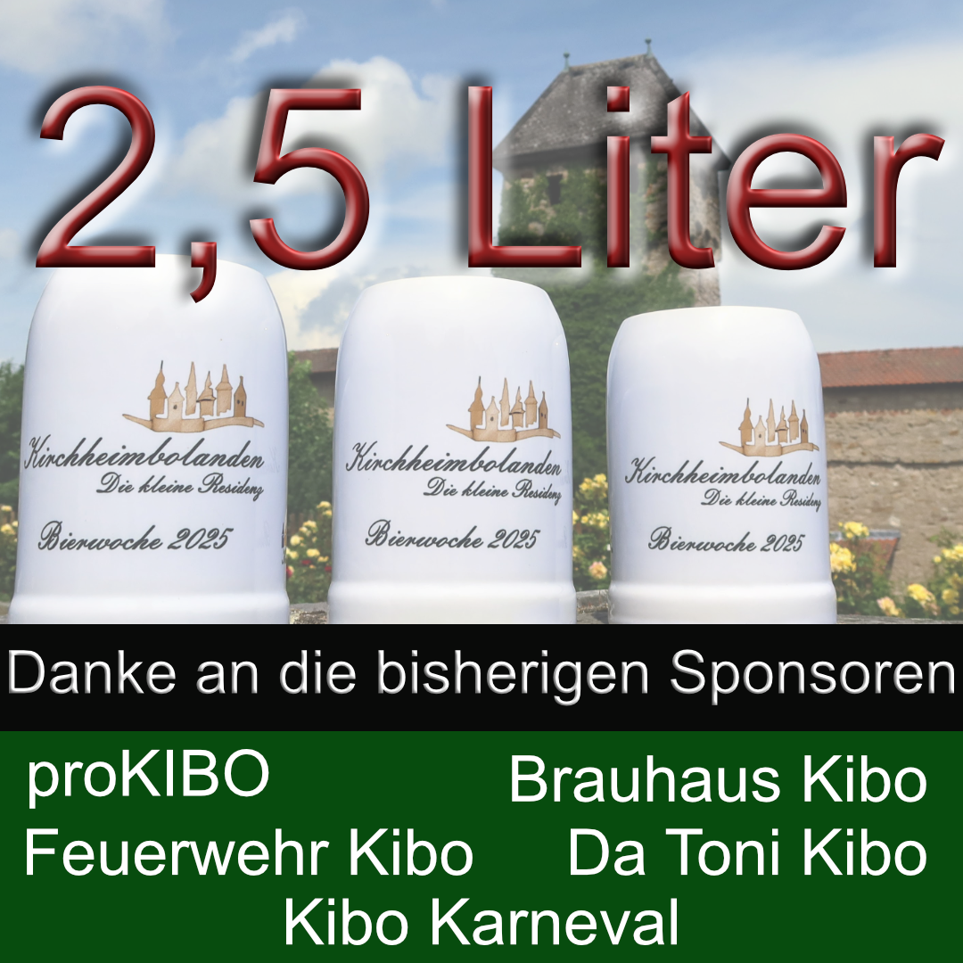 Sagenhafte 2,5 Liter Bier pro Krug!