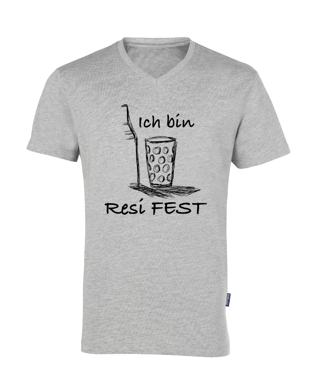 Resi FEST T-Shirt - Unisex/Men V-Neck (großes Design)