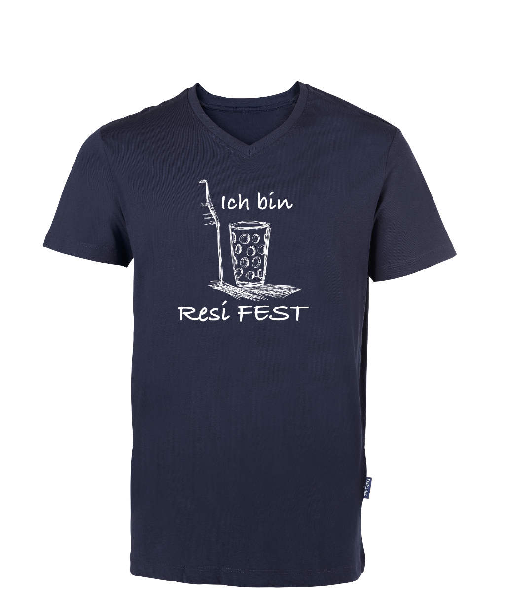 Resi FEST T-Shirt - Unisex/Men V-Neck (großes Design)