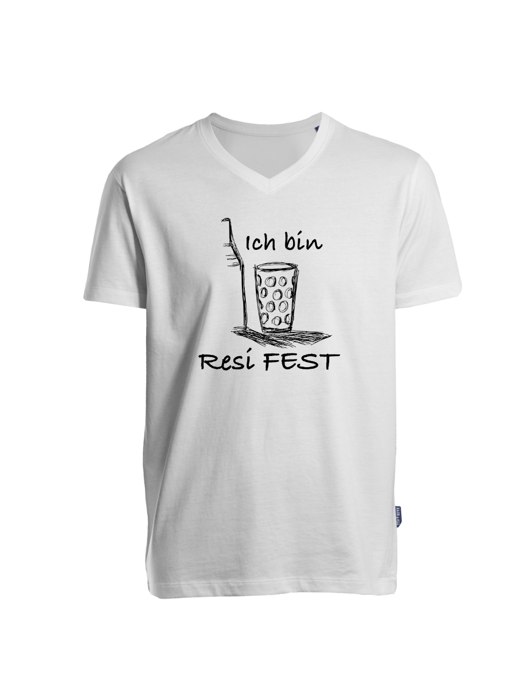Resi FEST T-Shirt - Unisex/Men V-Neck (großes Design)