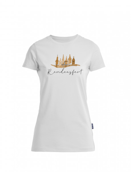 Premium Residenzfest Shirt 2023 - großes Design, Damenschnitt, Rundhals.