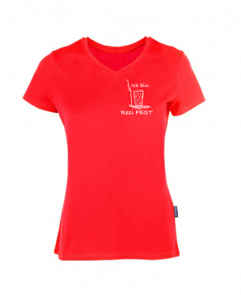Resi FEST T-Shirt - Damen V-Neck (kleines Design)