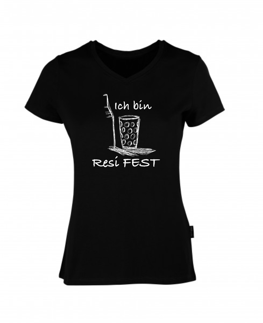 Resi FEST T-Shirt - Damen V-Neck (großes Design)