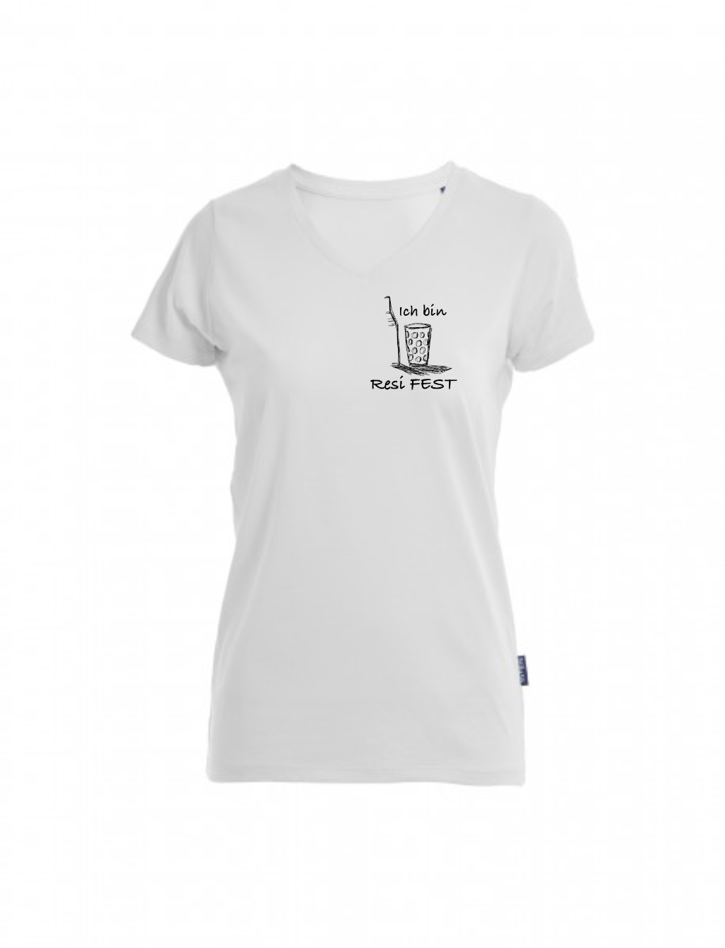 Resi FEST T-Shirt - Damen V-Neck (kleines Design)