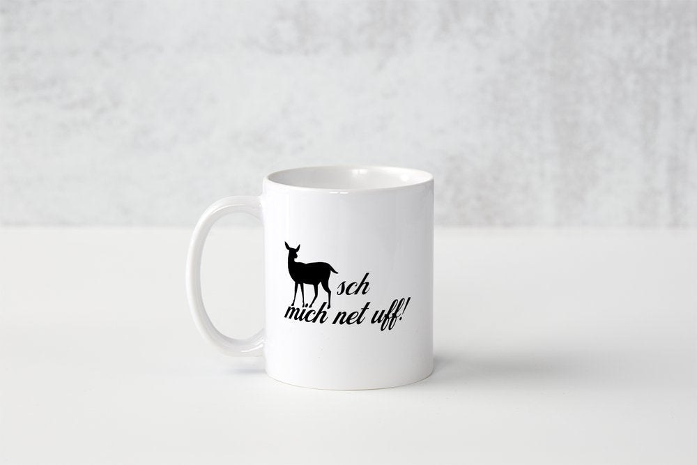 REHsch mich net uff! Tasse mit beidseitigem Druck