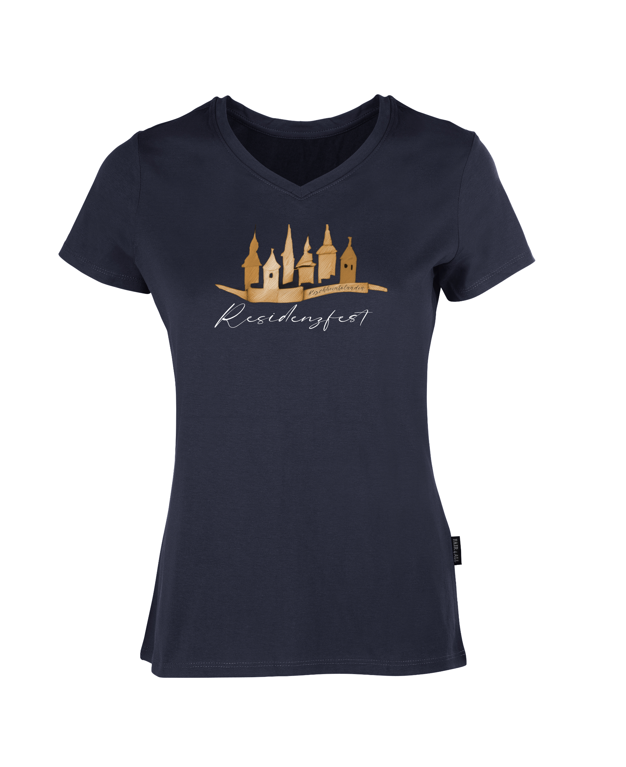 ResidenzfestShirt - Damen V-Neck (großes Design)