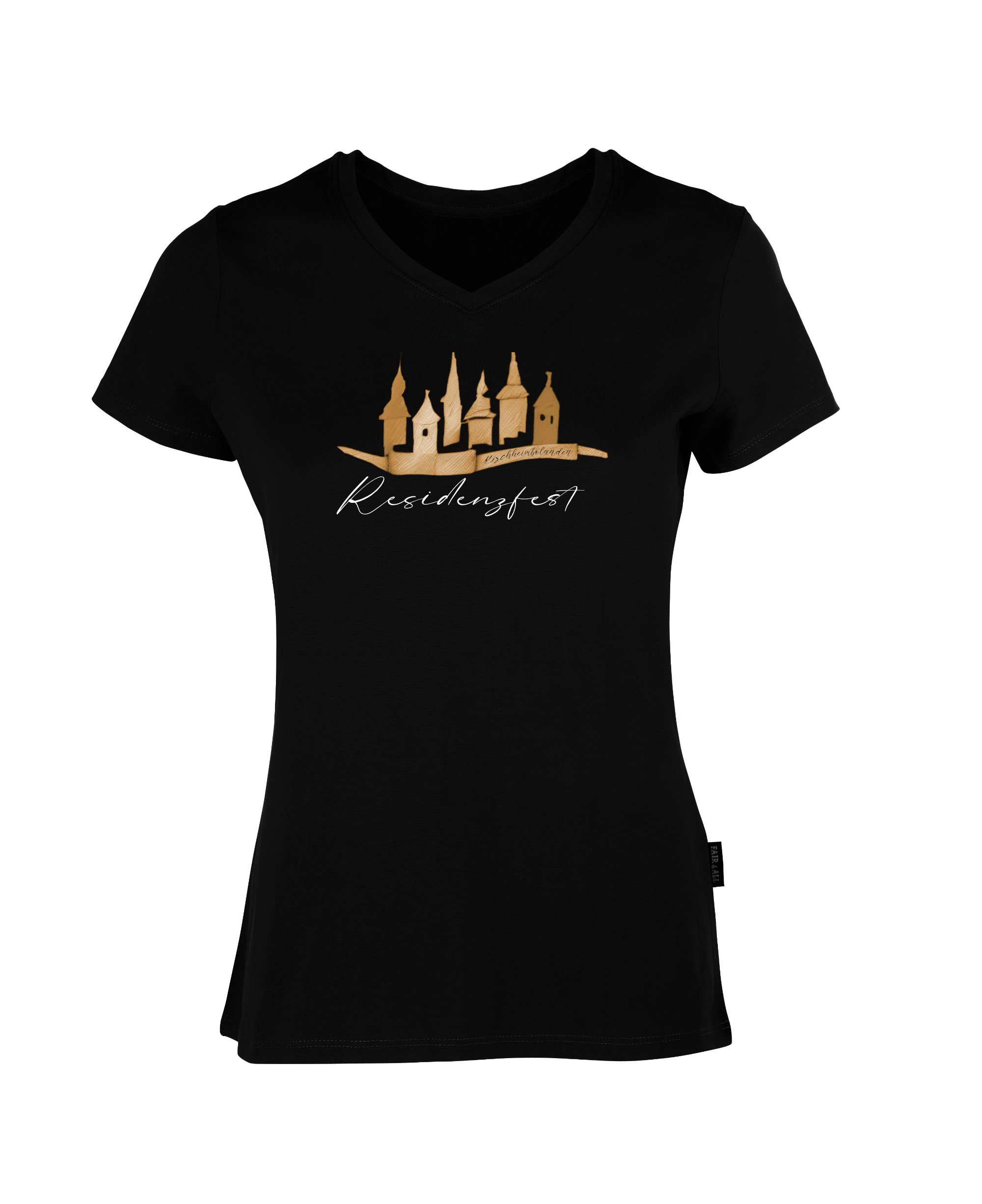 ResidenzfestShirt - Damen V-Neck (großes Design)