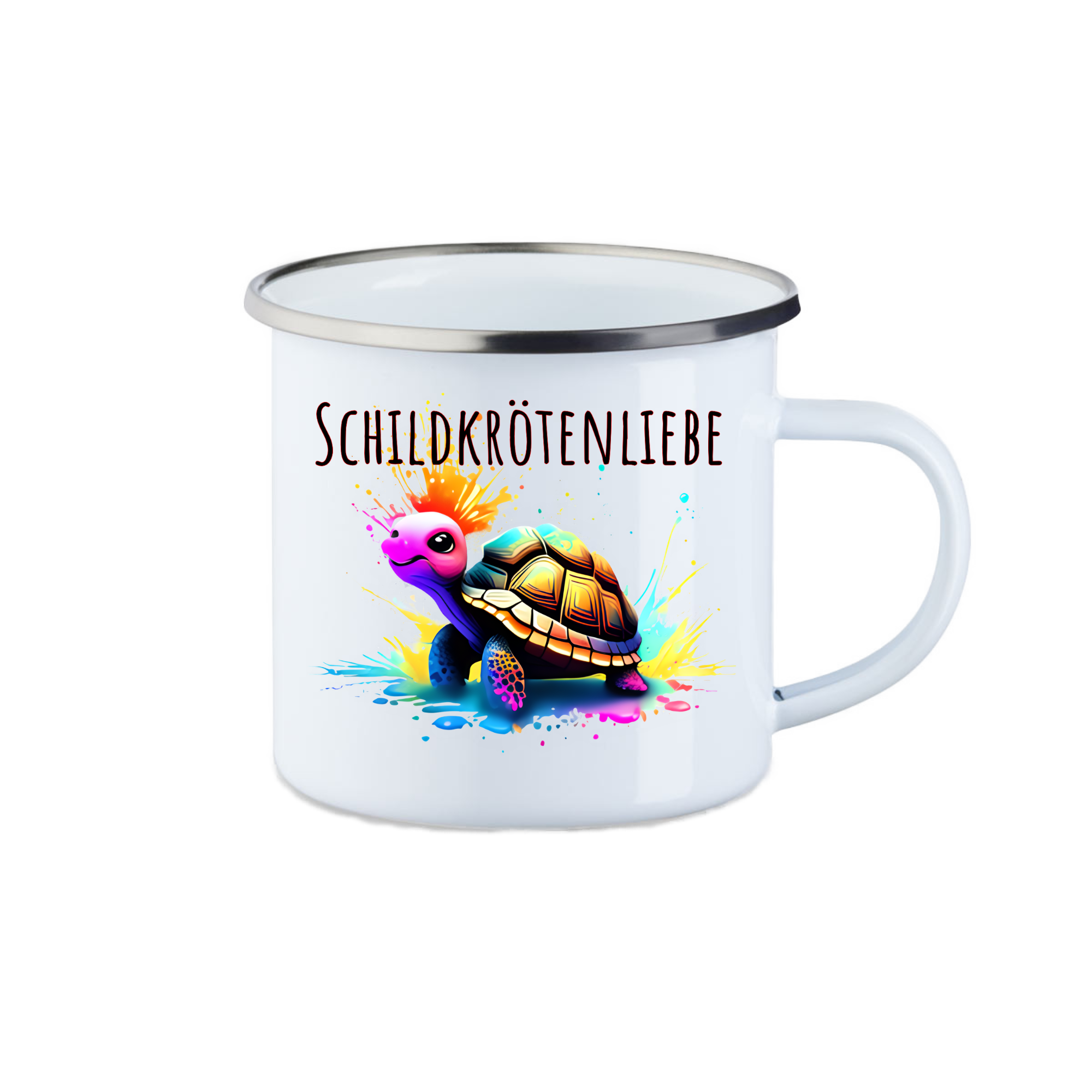 Emaille Tasse - Schildkrötenliebe