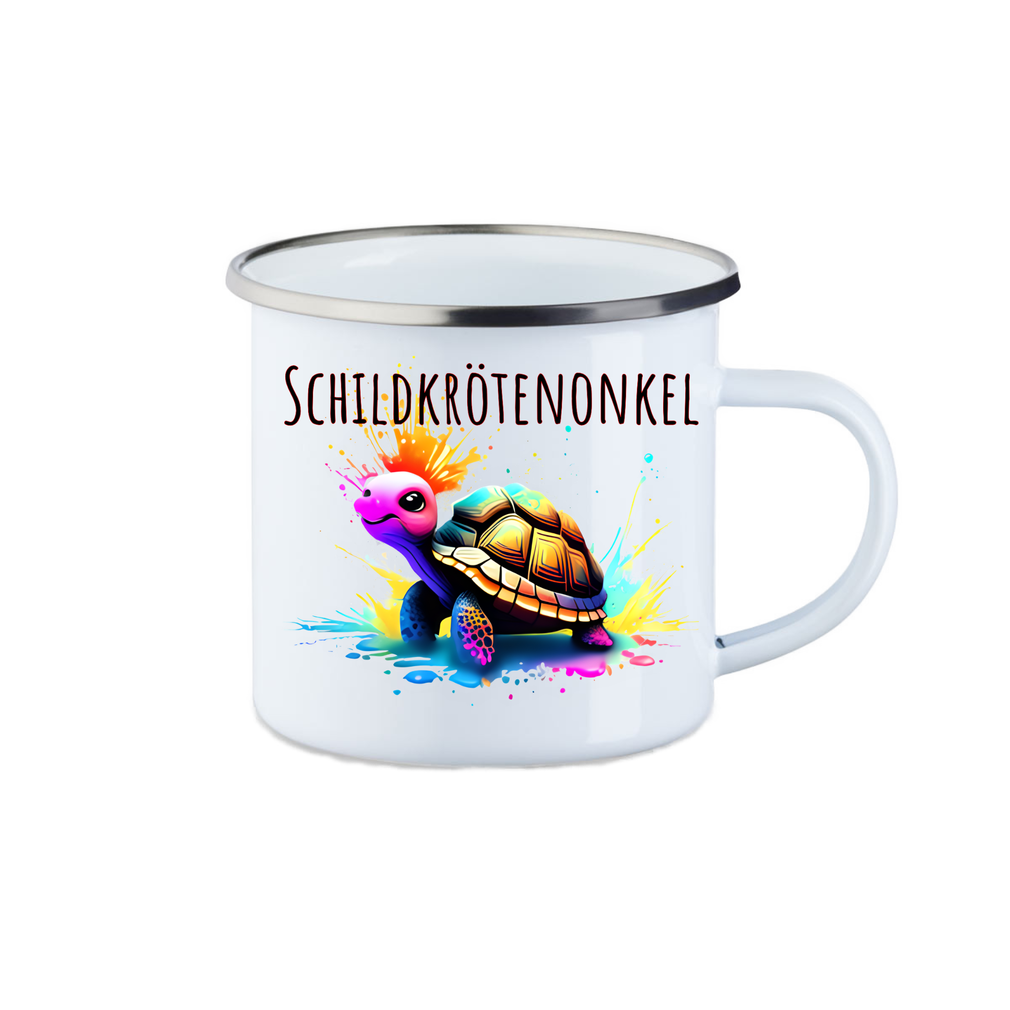 Emaille Tasse - Schildkrötenonkel