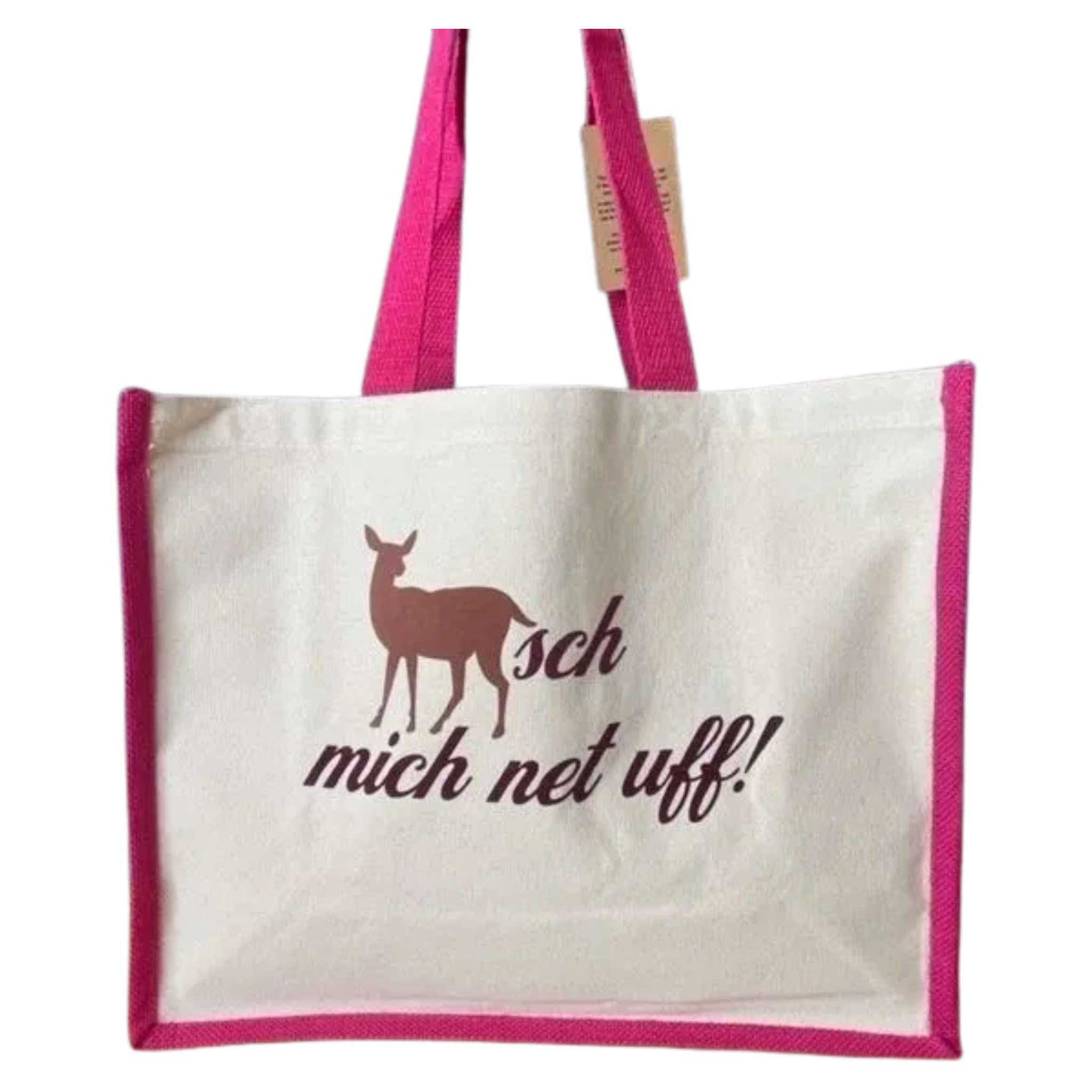 REHsch mich net uff! Jute-Tasche in kuscheligem Flock!