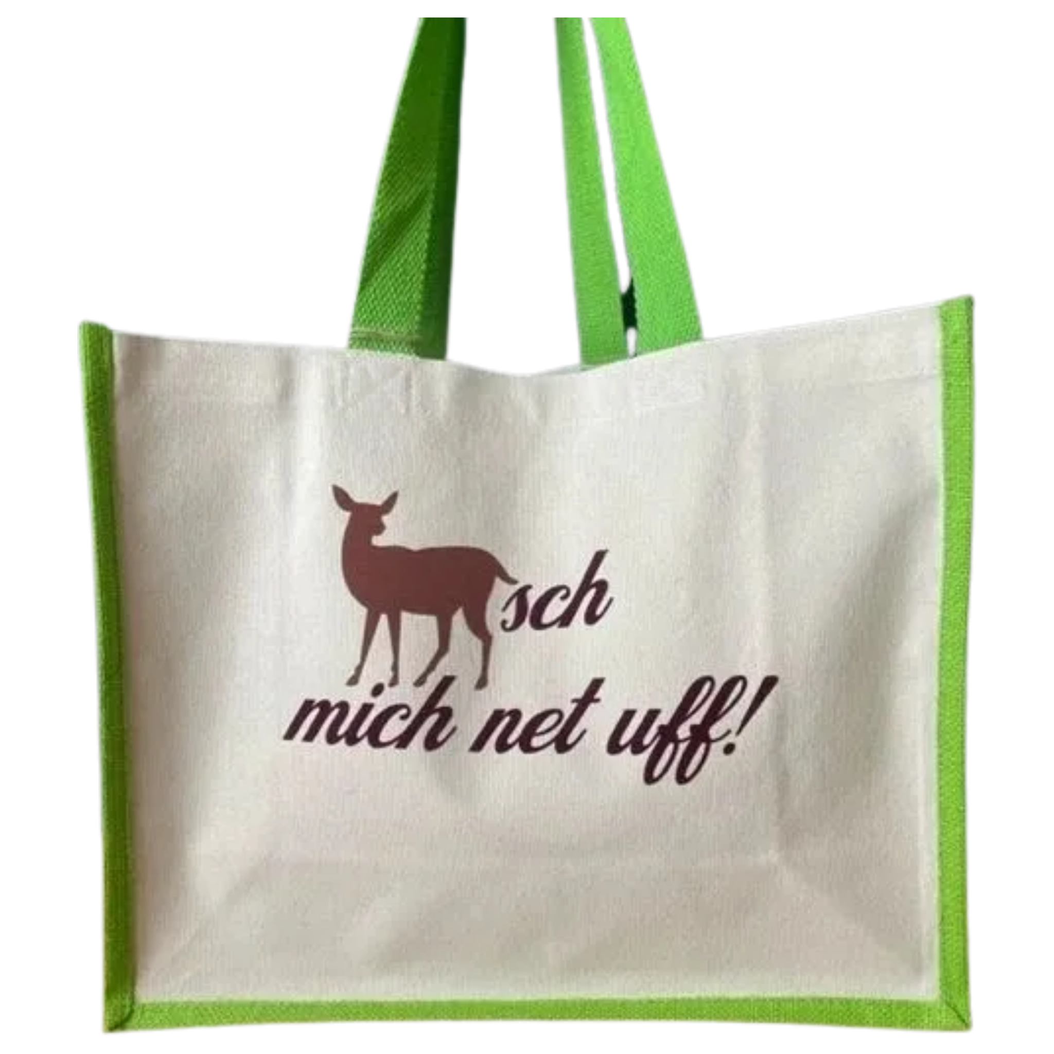 REHsch mich net uff! Jute-Tasche in kuscheligem Flock!